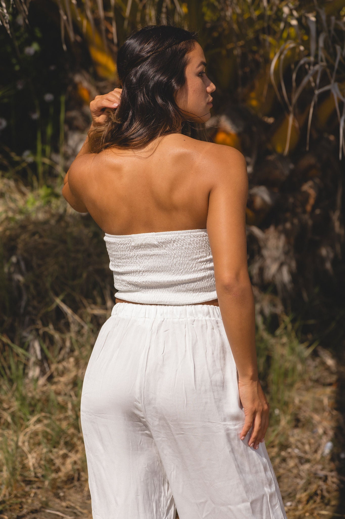 Summer Weekend Woven Tube Top Pants Set