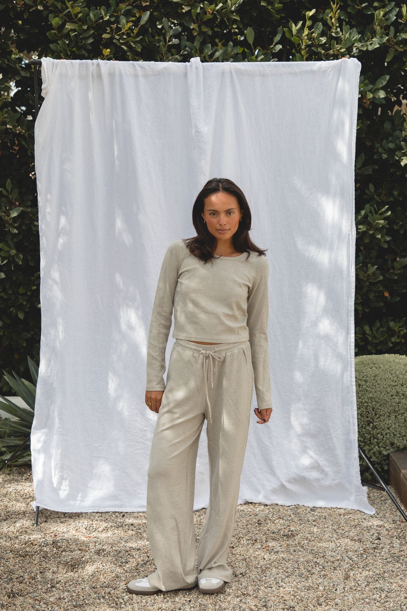 Sand Dune Woven Knit Long Sleeve