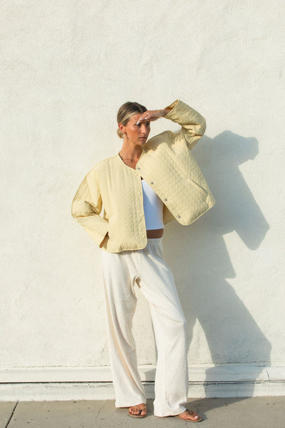 Evening Sun Quilted Button Jacket