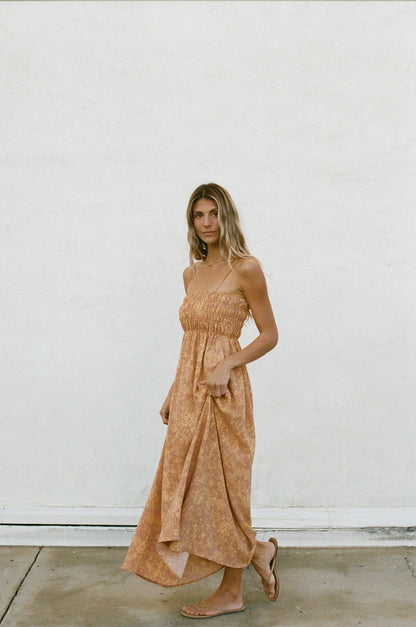 Sunrise Smocked Spaghetti Dress