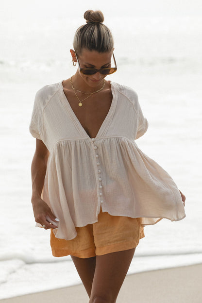 Beachy Head Cotton Gauze Top
