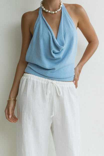 Dusk Cotton Knit Halter Top