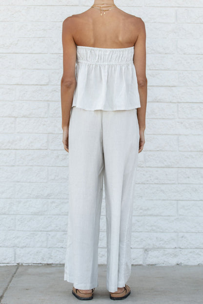 To the Beach Striped Woven Strapless Set