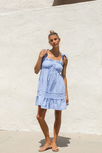 Reverie Woven Cotton Mini Dress