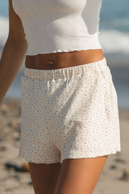 Noa Elastic Ribbed Printed Shorts