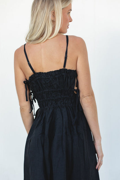 Gigi Linen Tie Dress