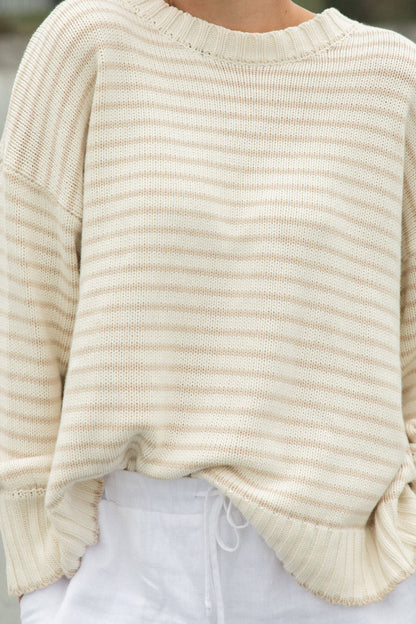 Beachcomber Oversized Knit Striped Sweater
