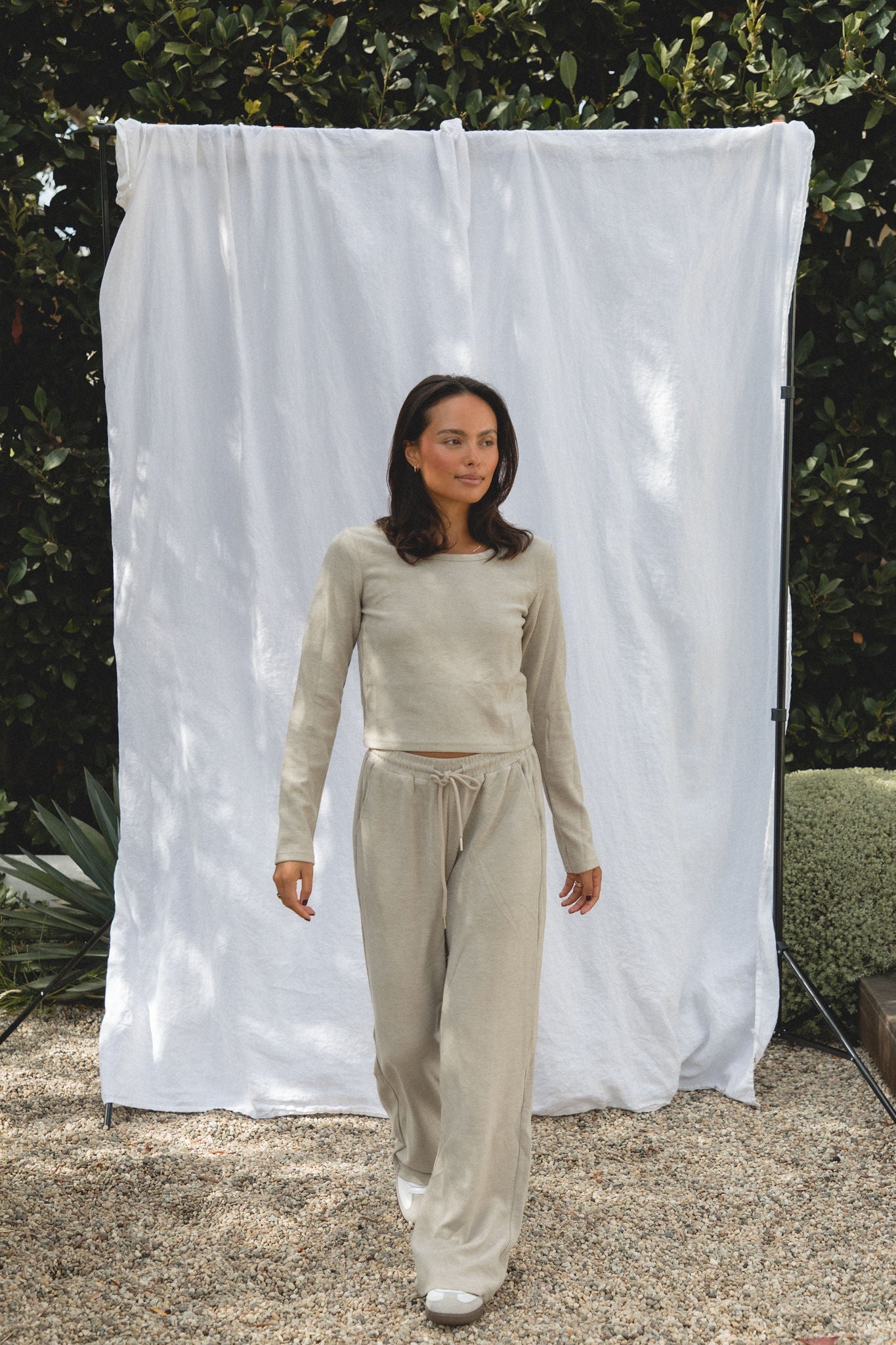 Sand Dune Woven Knit Long Sleeve