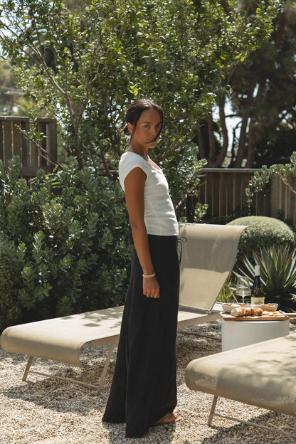 Laguna Linen Drawstring Skirt